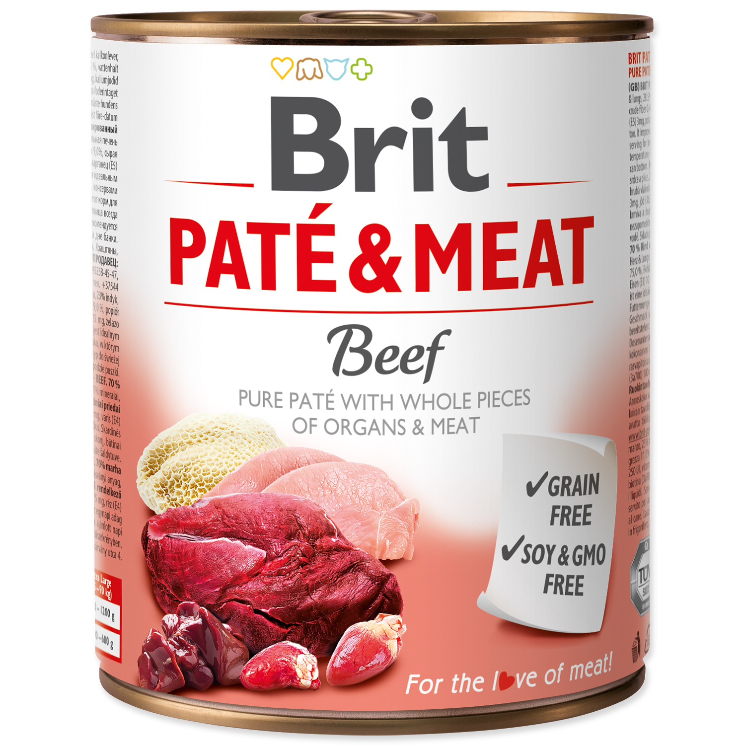 Levně Brit konzerva Paté & Meat Beef 800 g