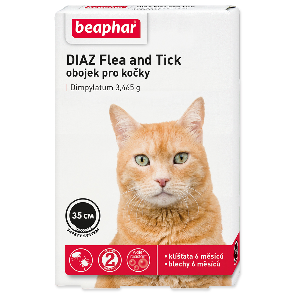 Levně Obojek antiparazitní BEAPHAR DIAZ Flea and Tick 35 cm