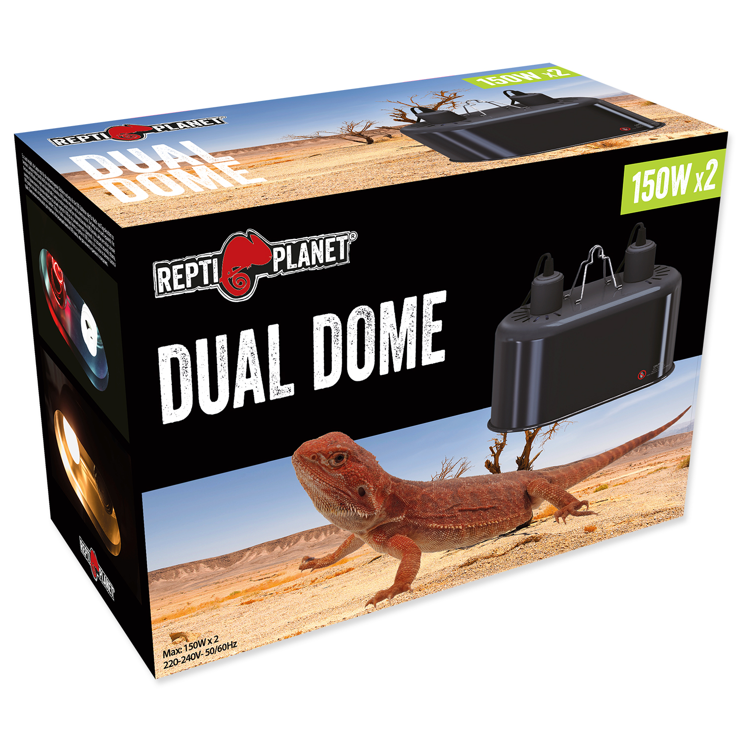 Levně Osvětlení REPTI PLANET Dual Dome 2 x 150W 1ks