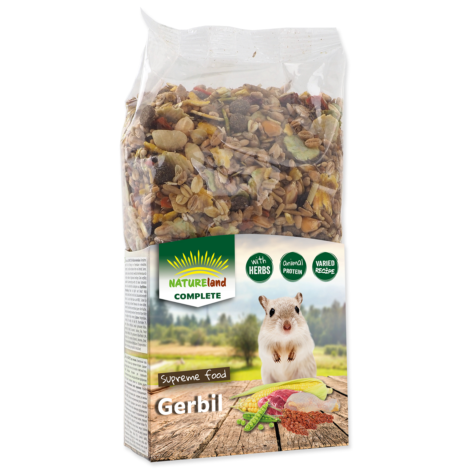 Levně Krmivo NATURE LAND Complete pro pískomily 300g