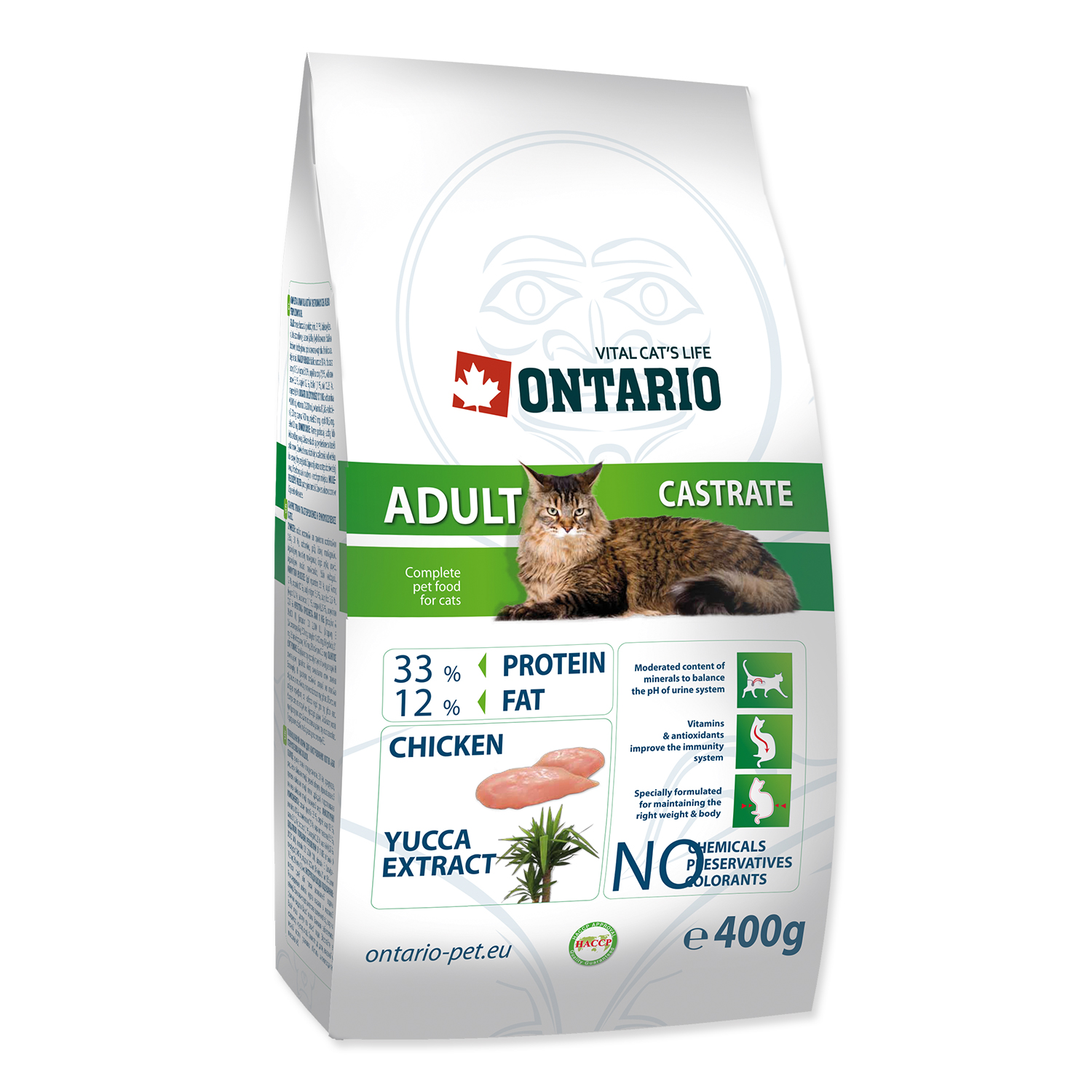 Levně ONTARIO Cat Adult Castrate 400 g