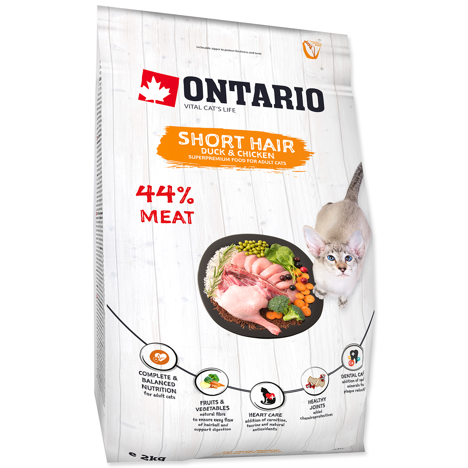 Levně ONTARIO Cat Shorthair 2 kg