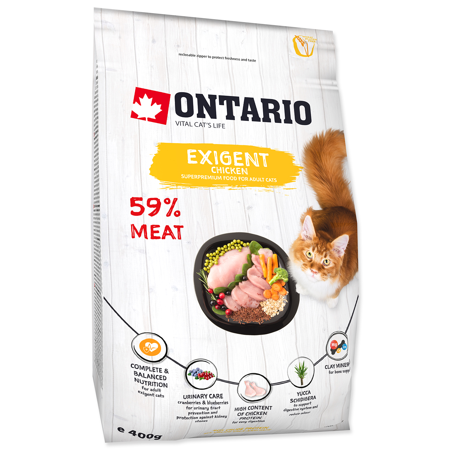 Levně ONTARIO Cat Exigent 0,4 kg