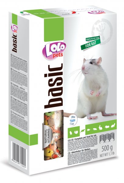 Levně LOLO BASIC kompletní krmivo pro potkany 500 g krabička