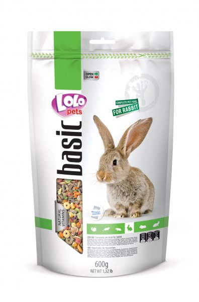 Levně LOLO BASIC kompletní krmivo pro králíky 600 g Doypack