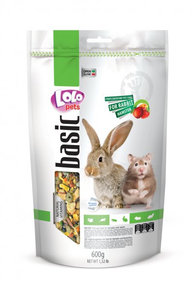 Levně LOLO BASIC ovocné krmivo pro králíky a křečky 600g Doypack