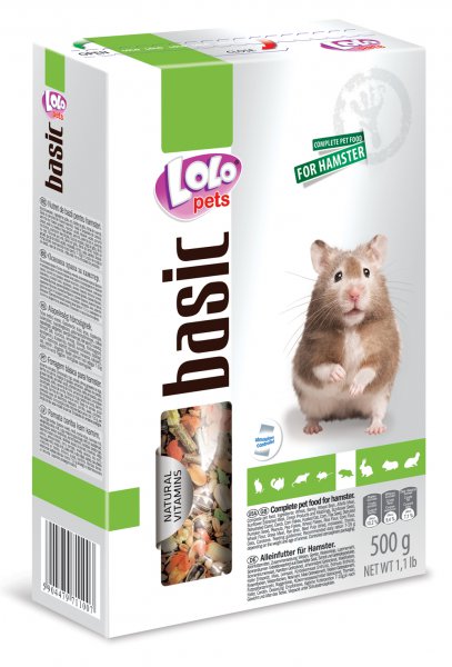 Levně LOLO BASIC kompletní krmivo pro křečky 500 g krabička
