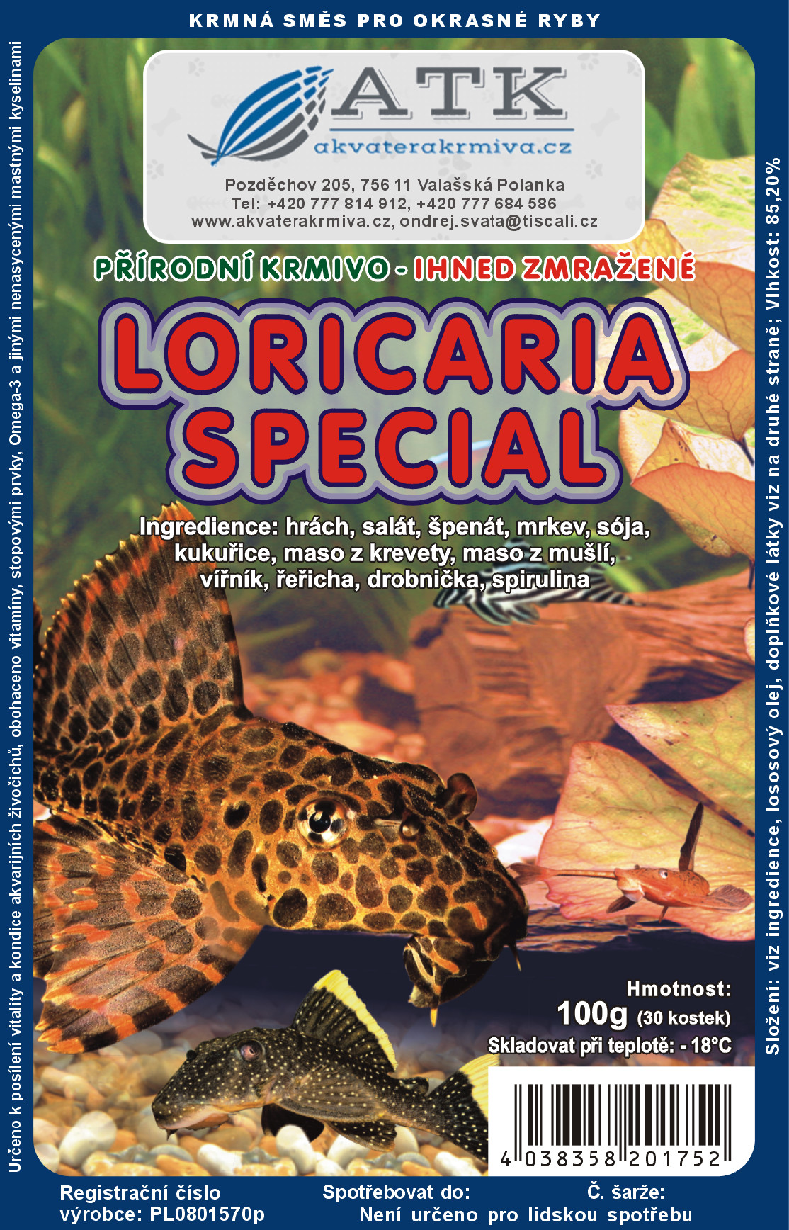 Levně Mražená Loricaria special 100 g