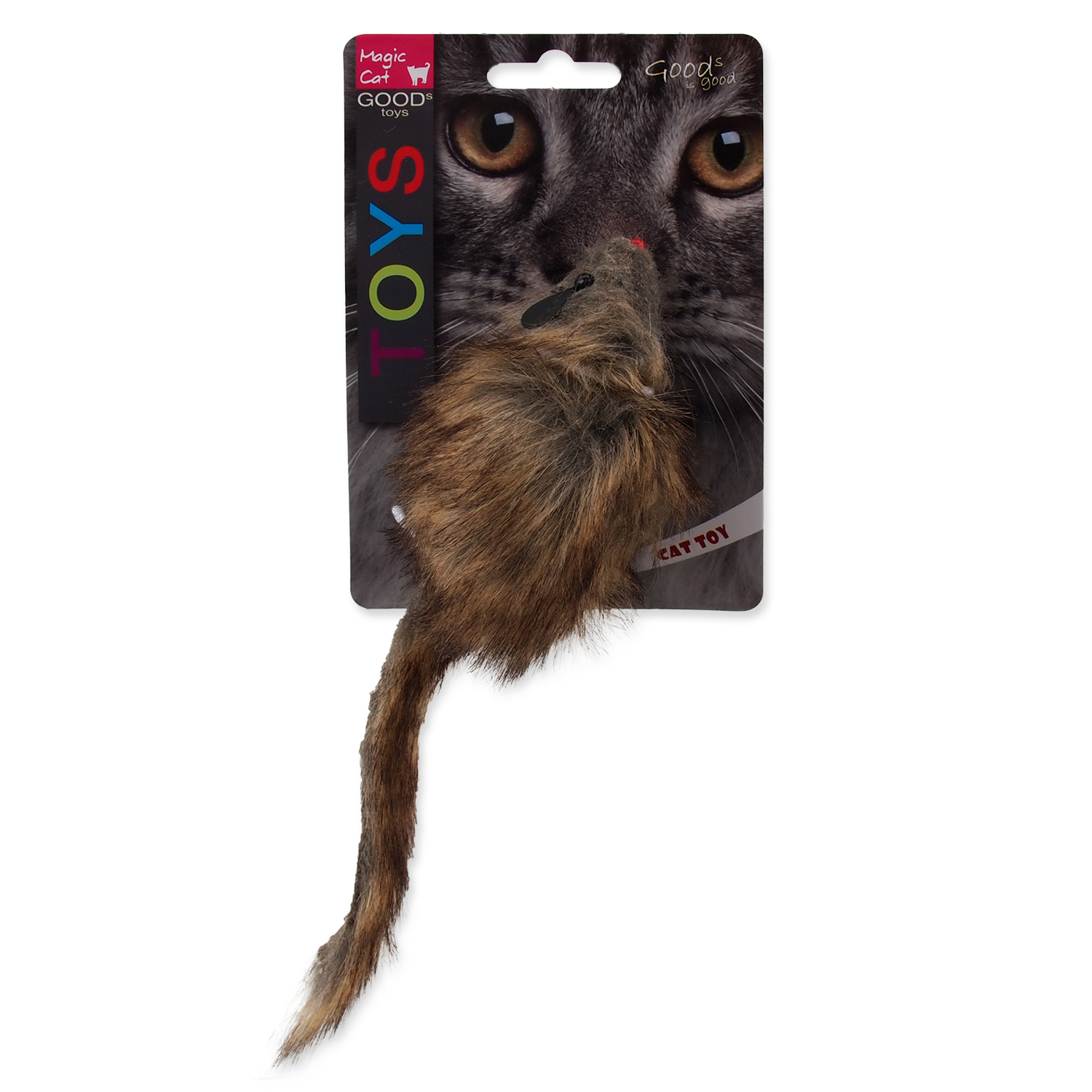 Levně Hračka MAGIC CAT myš plyšová Gigant s catnipem 21 cm