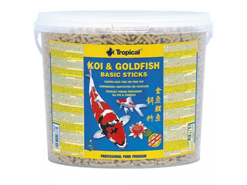 Levně Tropical Koi-Goldfish Basic Sticks 5l /430g kbelík