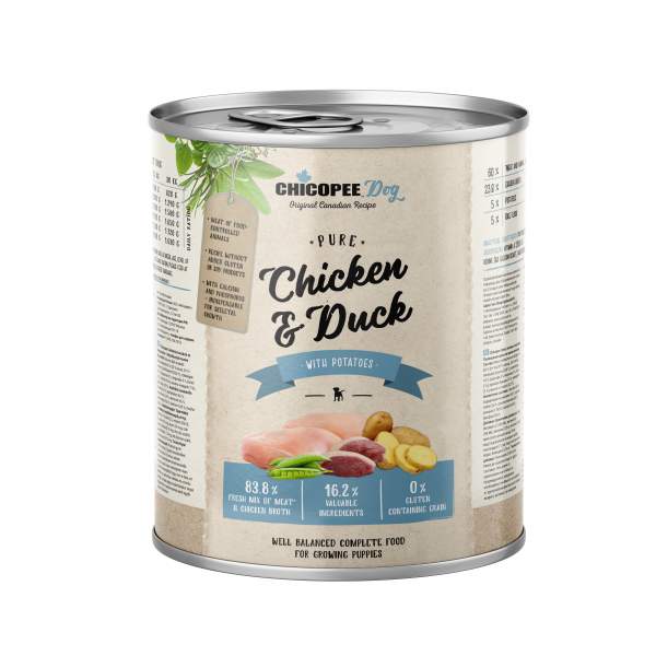 Levně Konzerva Chicopee Dog Junior Pure Chicken & Duck 800g