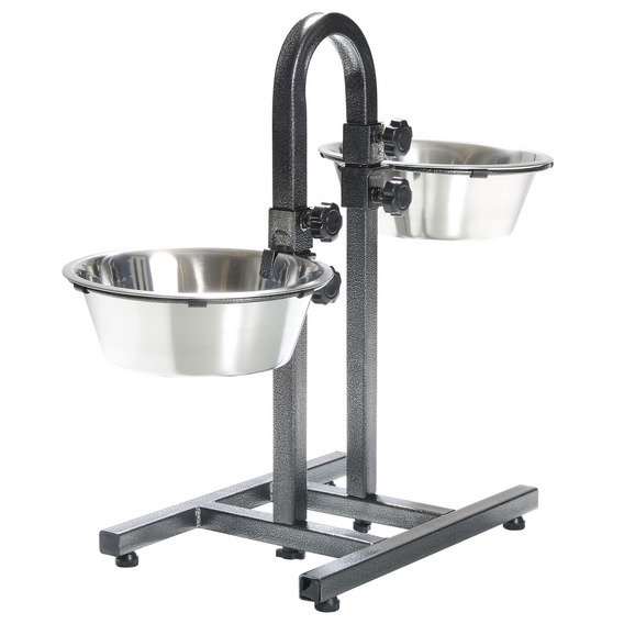 Psí bar - nastavitelná výška misek, 2x miska 2,8 l / 24 cm
