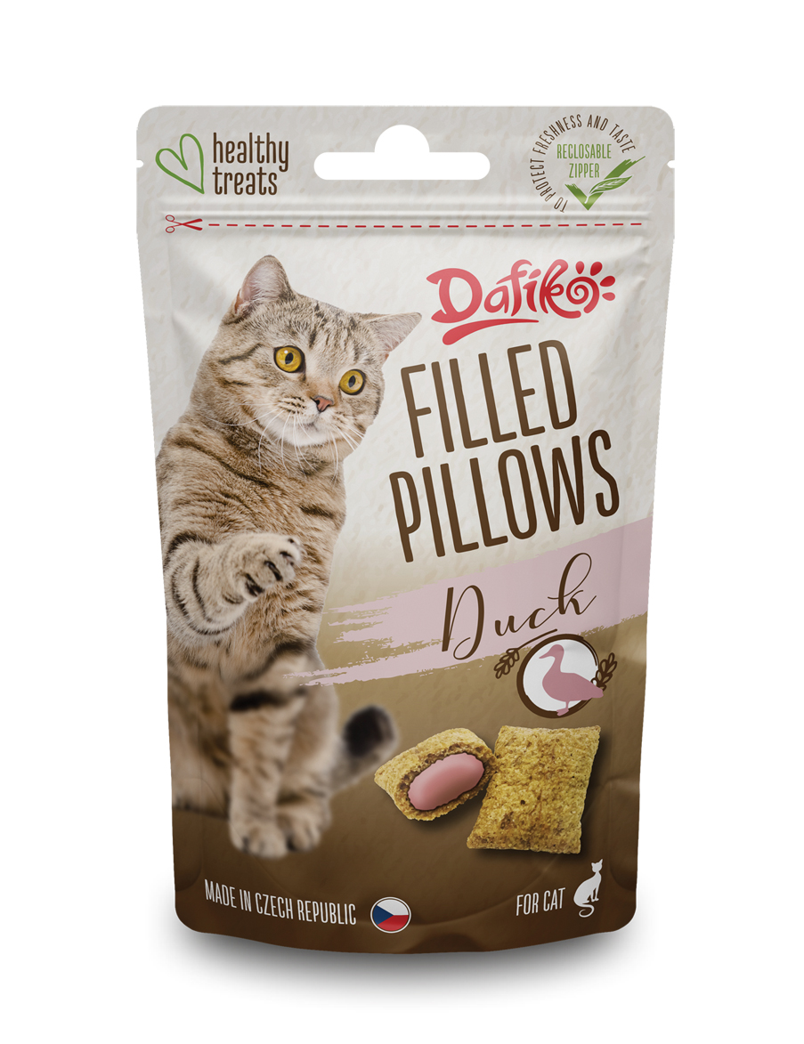 Plněné polštářky pro kočky - kachní 40 g