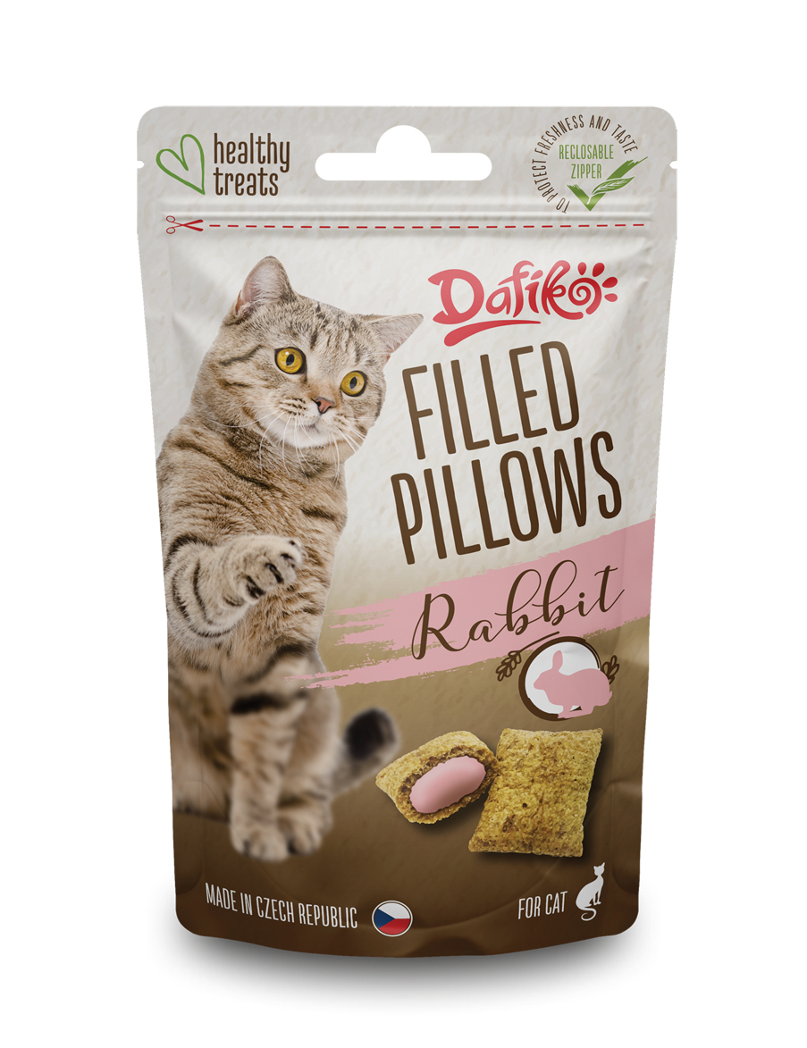 Plněné polštářky pro kočky - králičí 40 g