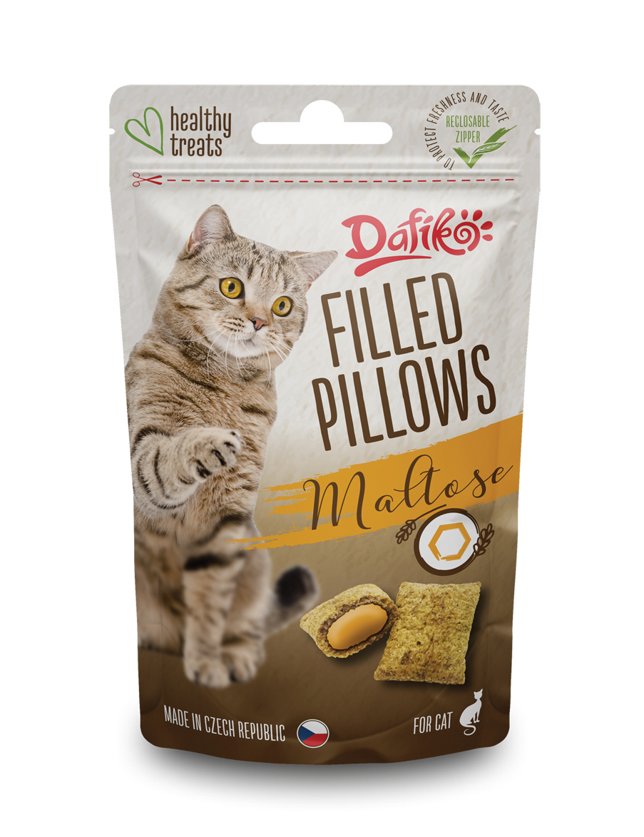 Plněné polštářky pro kočky - s maltózou 40 g