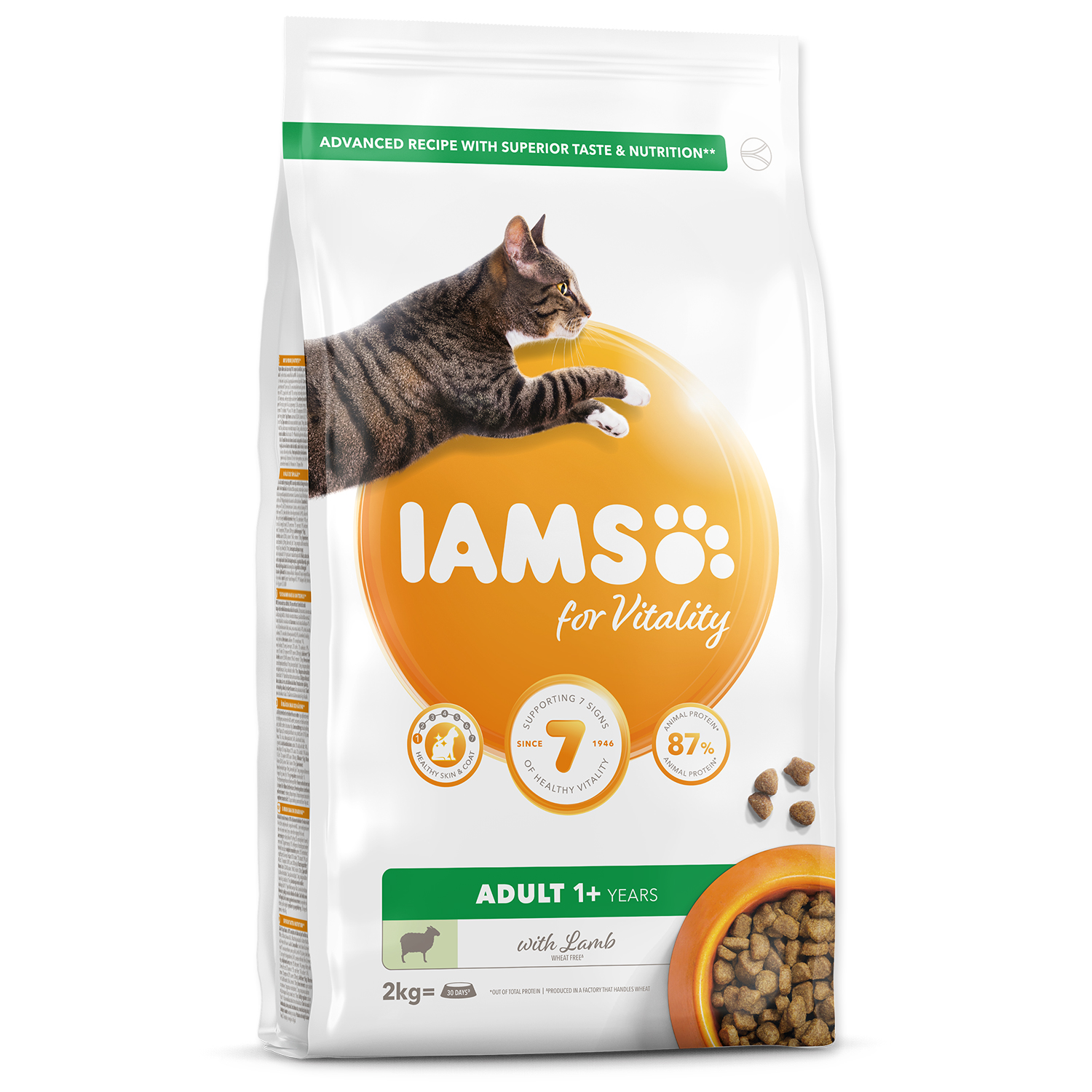 Levně IAMS for Vitality Adult Cat Food with Lamb 2 kg