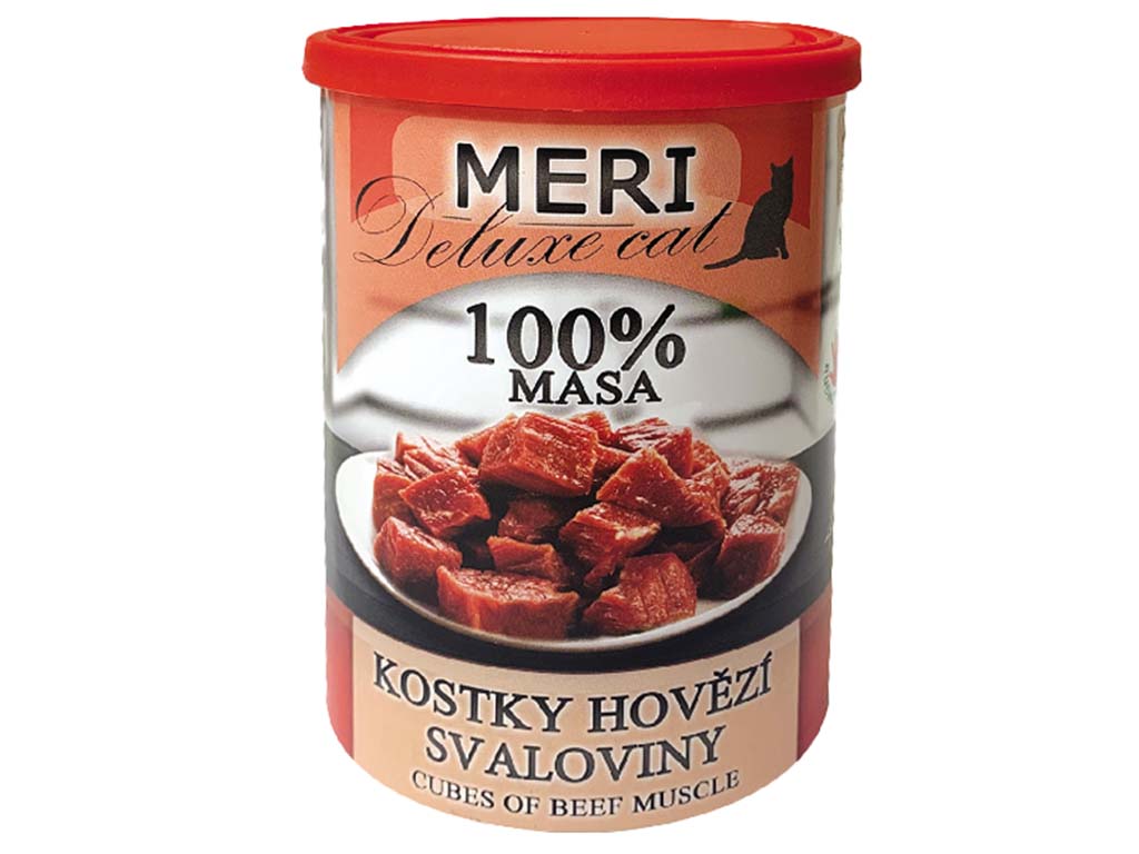 Levně Sokol Falco Cat deluxe KOSTKY SVALOVINY 400 g