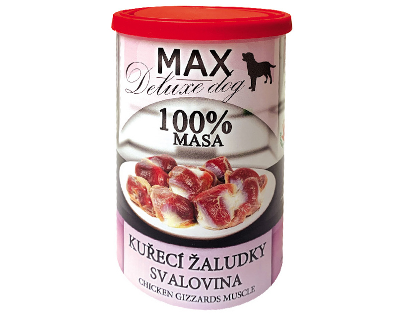 Levně MAX deluxe Dog kuřecí žaludky svalovina 400 g