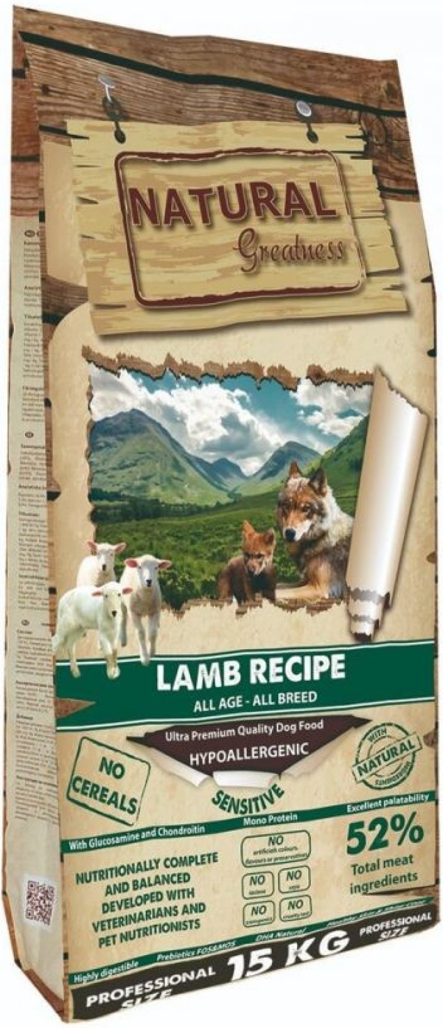 Levně Natural Greatness Lamb Recipe All Breed Sensitiv/jehně Velikost balení: 15kg