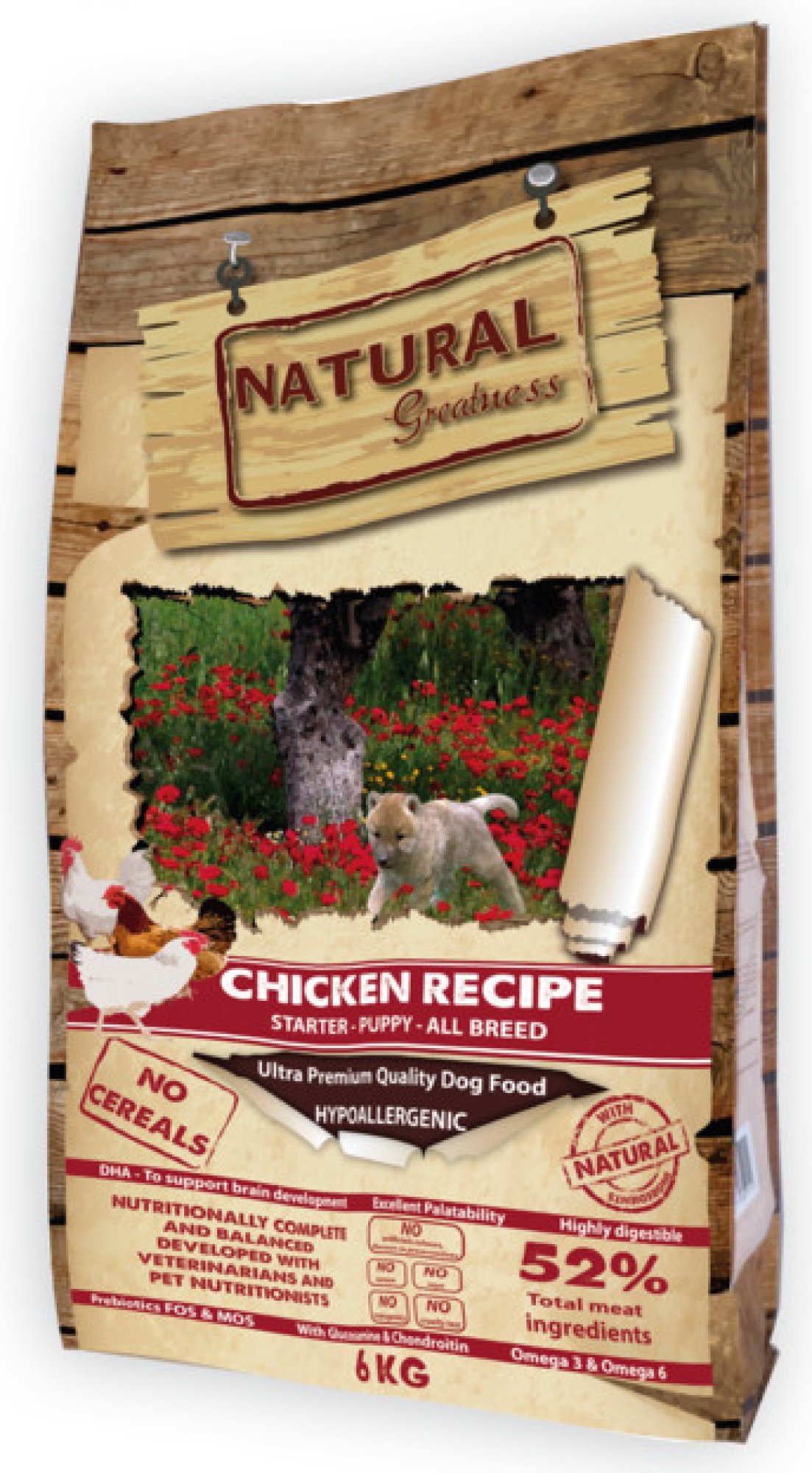 Levně Natural Greatness Chicken Recipe Starter Puppy /kuře Velikost balení: 15kg
