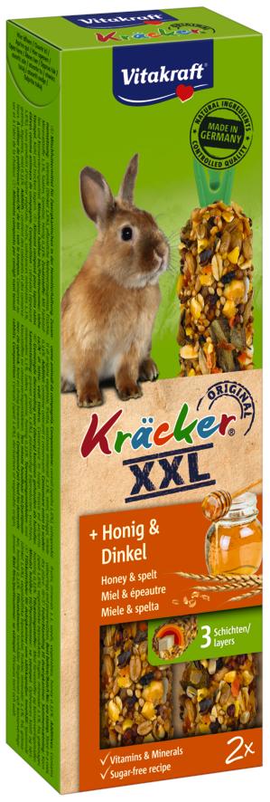Levně Kracker králík XXL med+špalda 2ks