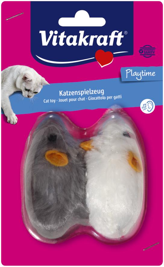 2 myši se zvukem, hračka kočka