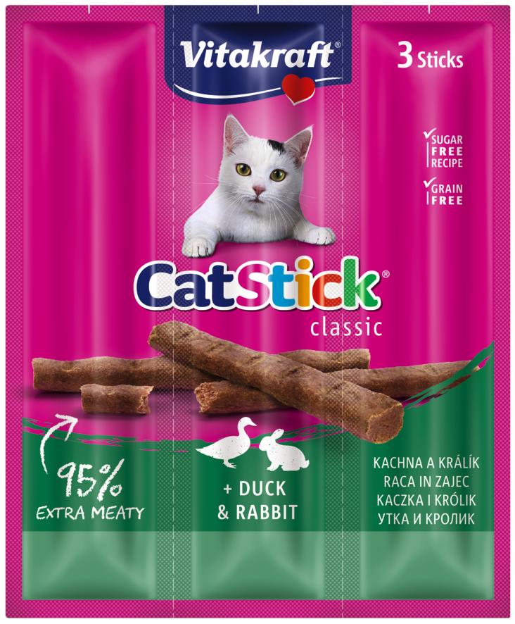 Levně Vitakraft Cat Stick mini králík-kachna 3 x 6 g