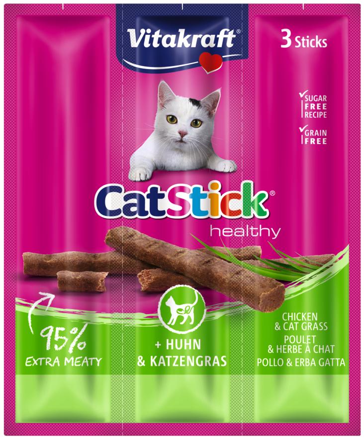 Levně Vitakraft Cat Stick mini kuře+tráva 18 g 3 ks