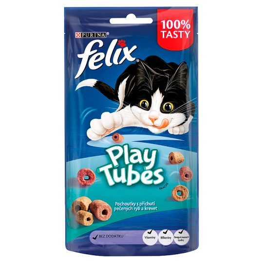 Levně Felix play tubes s příchutí pečených ryb a krevet 50 g