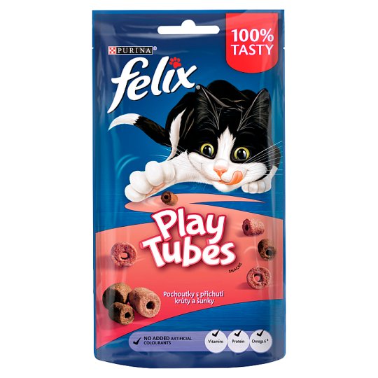 Levně Felix play tubes s příchutí krůty a šunky 50 g