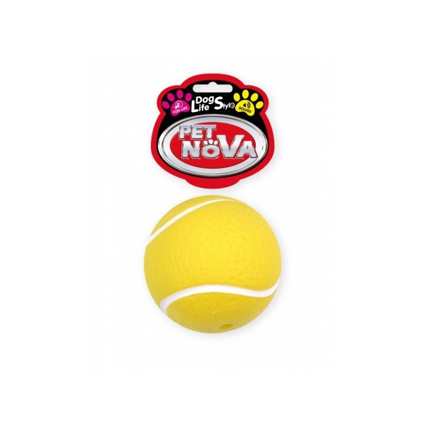 Levně PET NOVA DOG LIFE STYLE žlutý tenisový míček, 7 cm