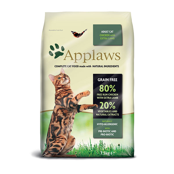 Levně Applaws granule Cat Adult Kuře s jehněčím 7,5 kg