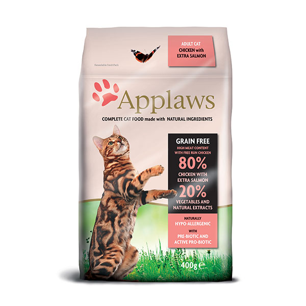 Levně Applaws granule Cat Adult Kuře s lososem 400 g