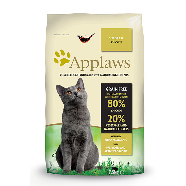 Levně Applaws granule Cat Senior Kuře 7,5 kg