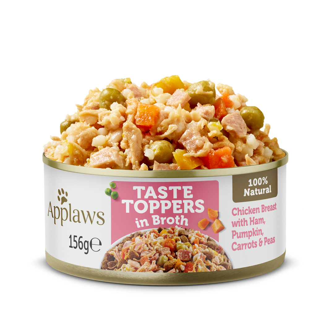 Levně Applaws Dog konzerva Taste Toppers Broth kuře se šunkou 156 g