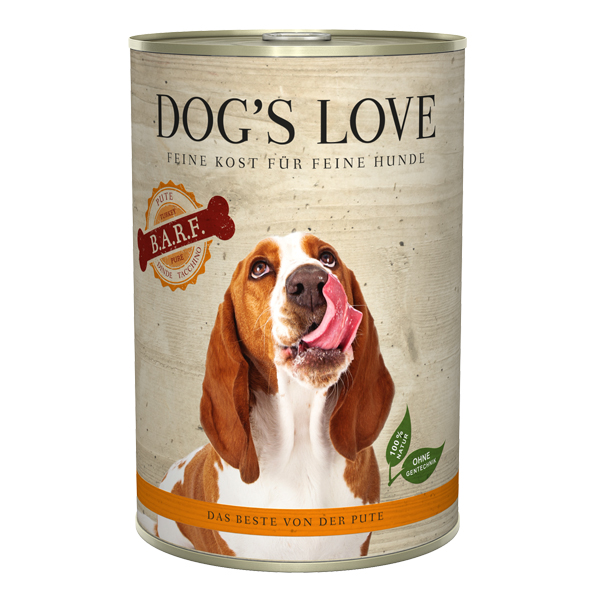 Levně Konzerva Dog's Love Barf Krocan 400 g