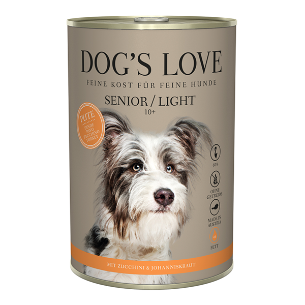 Levně Konzerva Dog's Love Senior / Light Classic Krocan 400 g