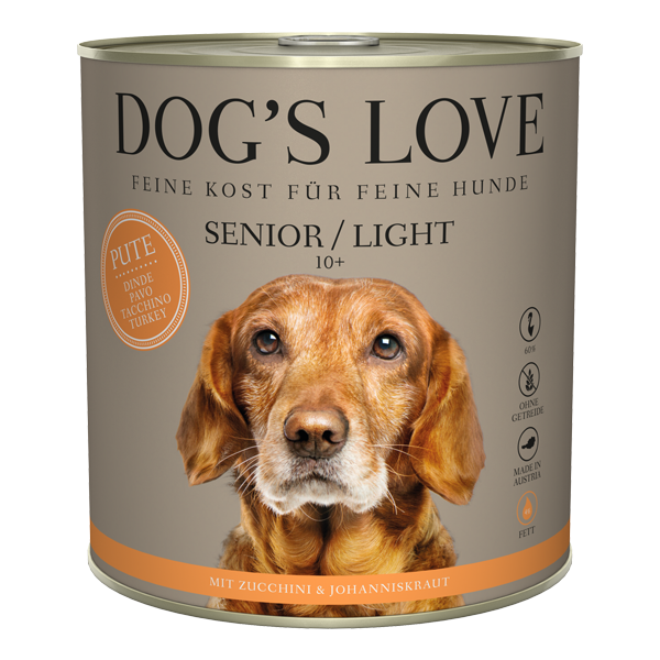 Levně Konzerva Dog's Love Senior / Light Classic Krocan 800 g