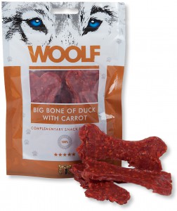 Levně Woolf Big Bone of Duck with Carrot 100 g - pamlsky pro psy