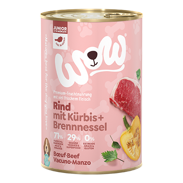 Levně WOW Hovězí s dýní Junior konzerva 800 g