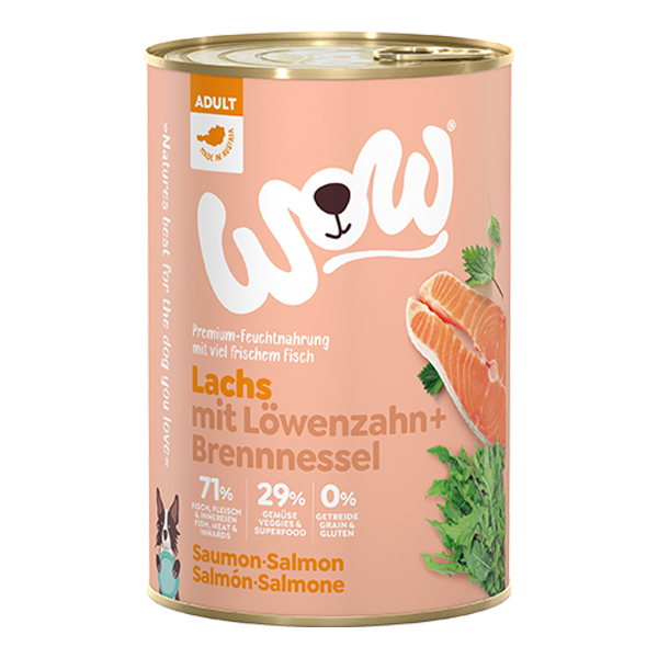 Levně Konzerva WOW Losos s rajčaty Adult 400 g