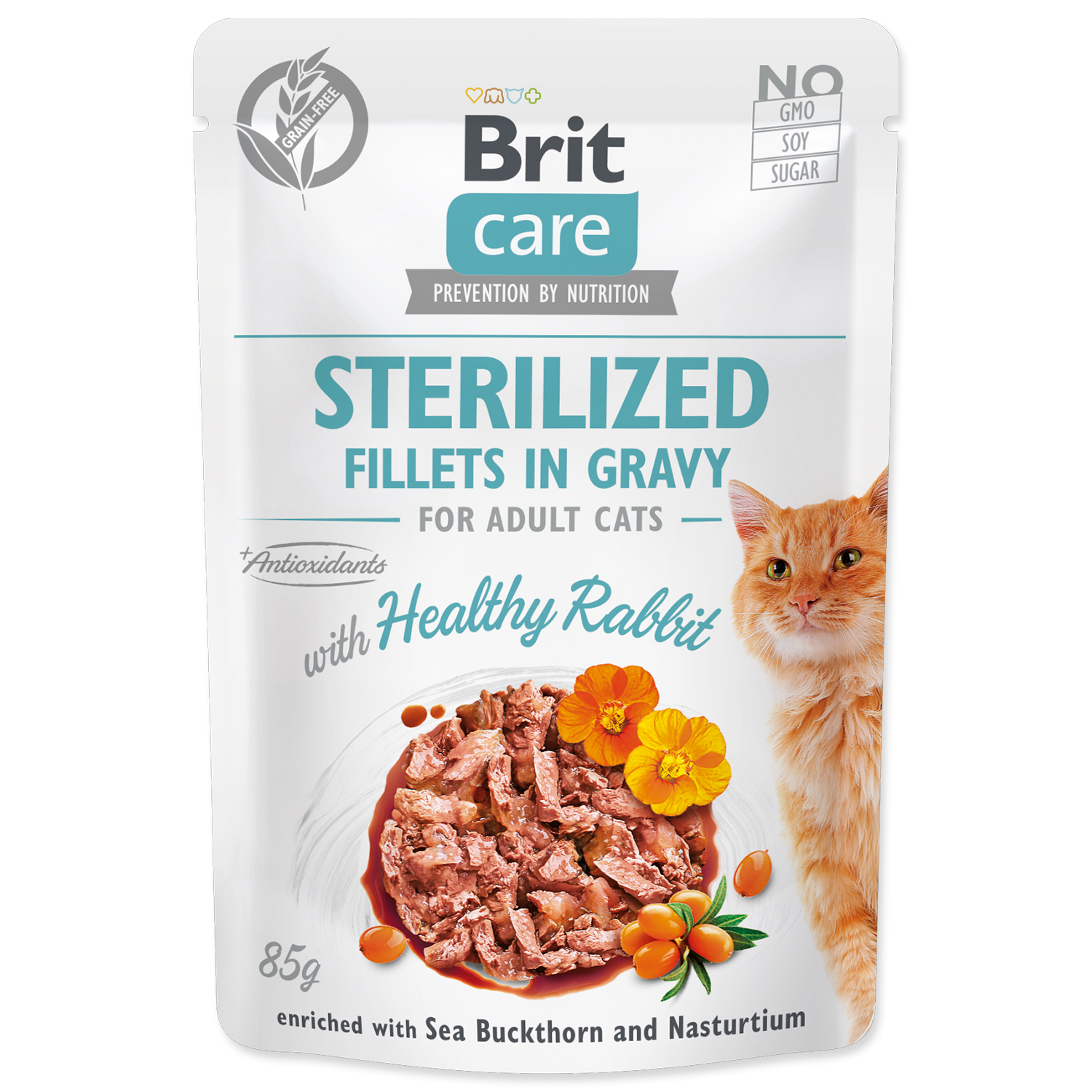 Levně Kapsička BRIT Care Cat Sterilized Fillets in Gravy with Healthy Rabbit