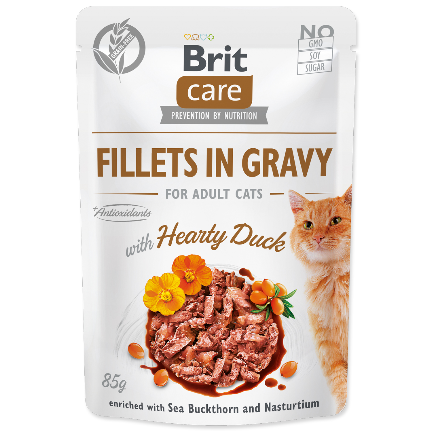 Levně Kapsička BRIT Care Cat Fillets in Gravy with Hearty Duck 85 g