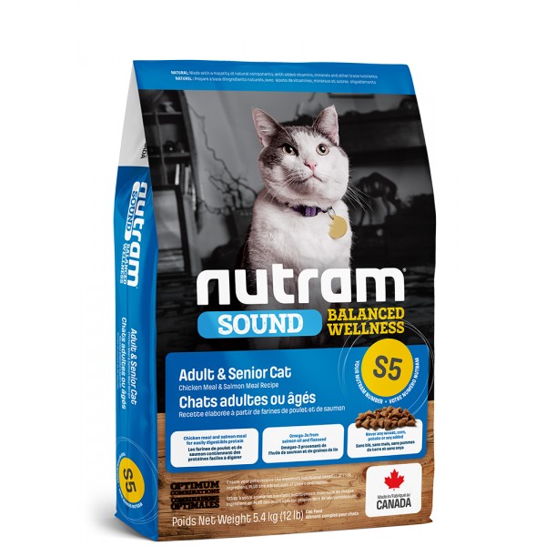 Levně Nutram Sound Adult/Senior Cat 5,4 kg