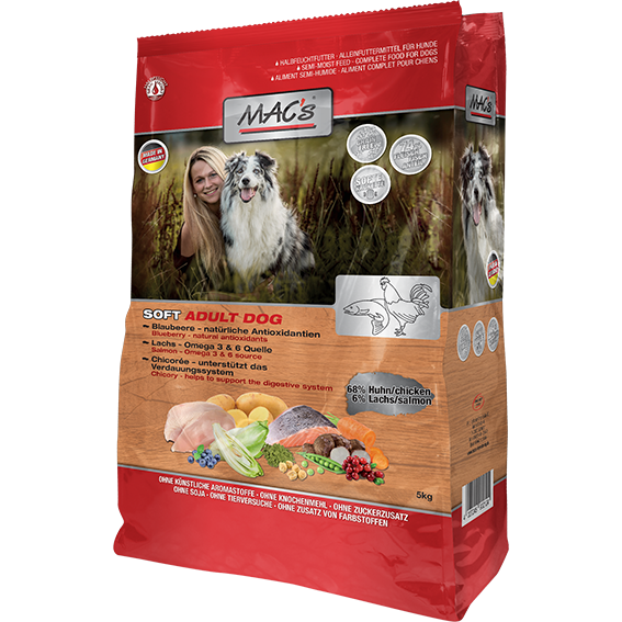 Levně SOFT MACs Dog GRAIN FREE KUŘE A LOSOS 3x 5 kg