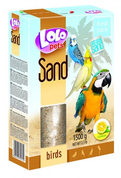 Levně LOLOpets citrónový písek pro ptáky 1500 g