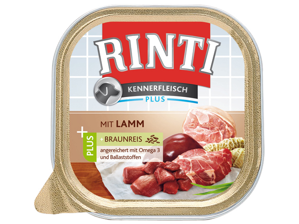 Levně Vanička RINTI Kennerfleisch jehně + hnědá rýže 300g