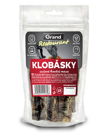 Levně GRAND klobásky hovězí 100 g