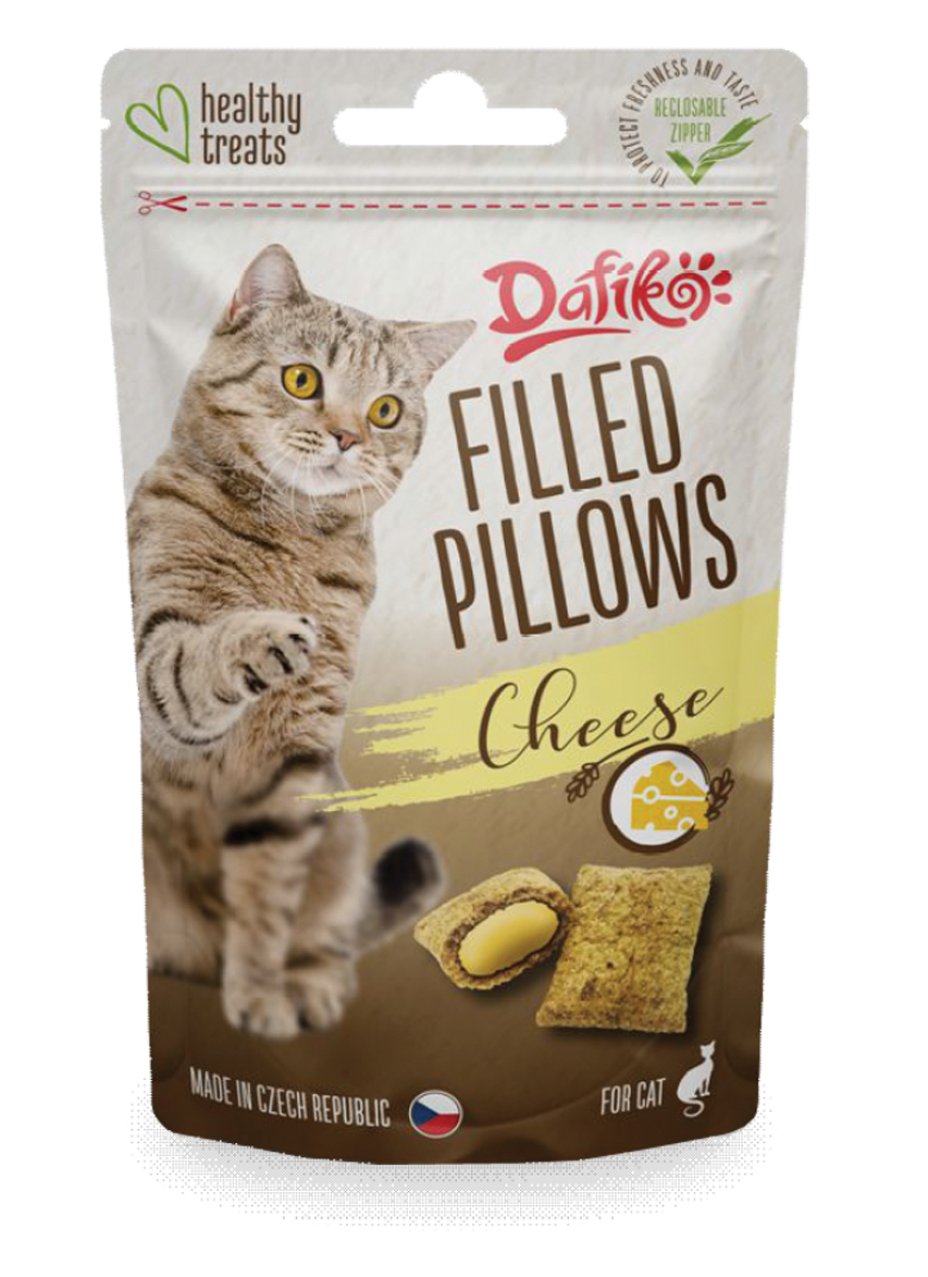 Levně Plněné polštářky pro kočky - sýrové, 40 g