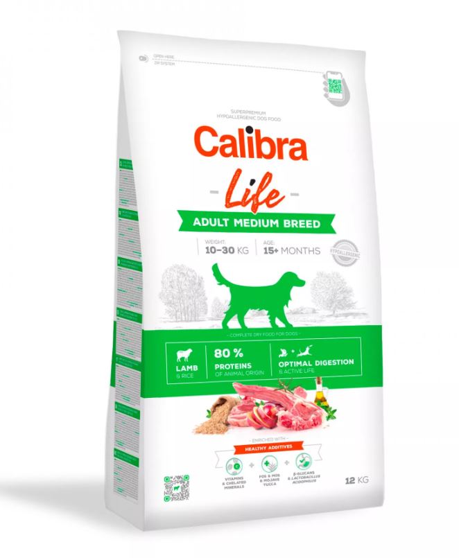 Levně Calibra Dog Life Adult Medium Breed Lamb 12 kg